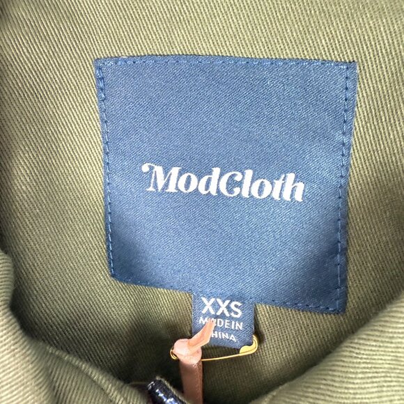 NWT Modcloth Assorted Occasions Anorak Utility Jacket Army Green Size XXS NEW - Picture 5 of 15